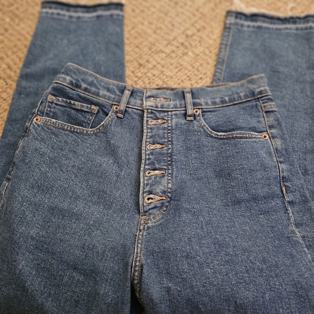Express High Rise Blue Jeans - Picture 6 of 8